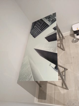Mesa de cristal para despacho moderna 140x60x75