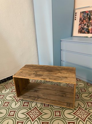 Mueble auxiliar madera con ruedas