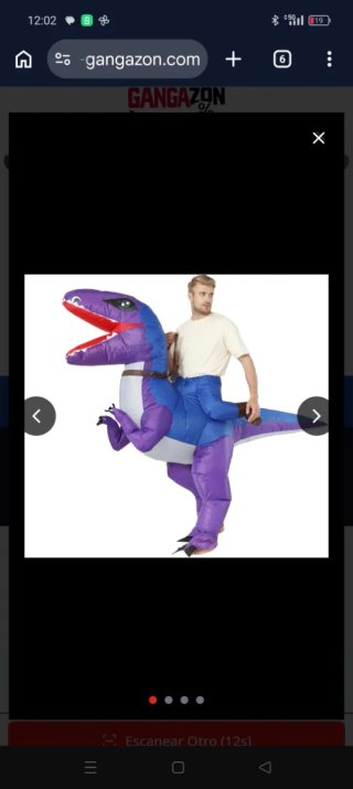 Disfraz de dinosaurio inflable