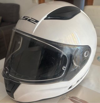 Casco integral moto LS2 blanco