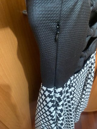 Vestido Negro y Blanco Talla M