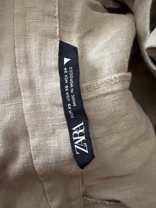 Conjunto Zara Beige Anchos Lino