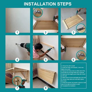Mesa Plegable Madera Pared