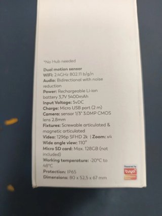 Cámara Vigilancia Exterior Garza WiFi Batería