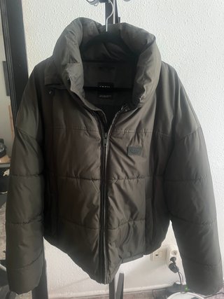 Abrigo Zara Acolchado Invierno XL gris
