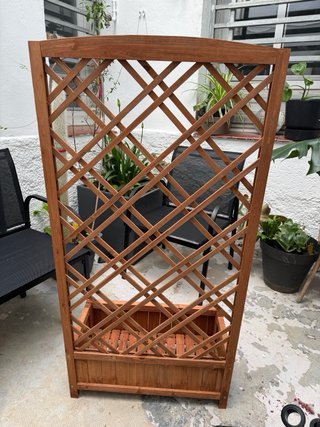 Jardinera Madera Outsunny con Celosía