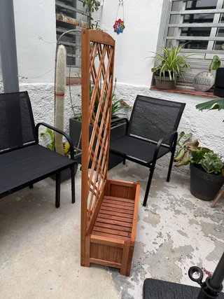 Jardinera Madera Outsunny con Celosía