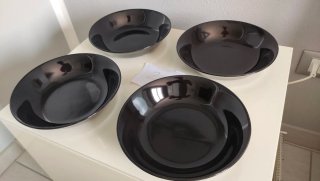 Set 4 piatti fondi Ikea neri