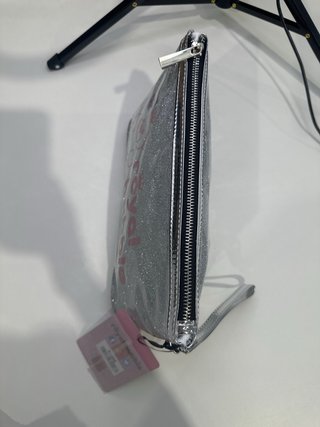 Pochette Royal Bubble Glitter Argento