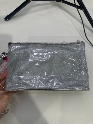 Pochette Royal Bubble Glitter Argento
