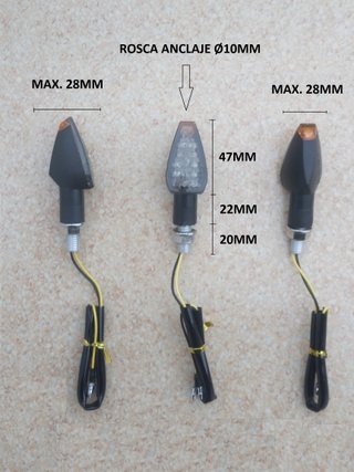 Intermitentes led classic ahumados moto nuevos