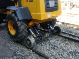 Dumper para vía del tren
