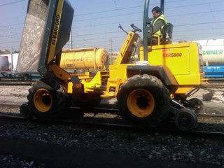 Dumper para vía del tren