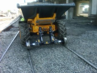 Dumper para vía del tren