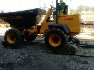 Dumper para vía del tren