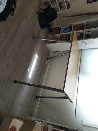 Mesa escritorio madera y metal técnica