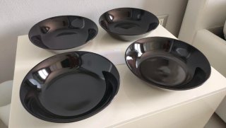 Set 4 piatti fondi Ikea neri