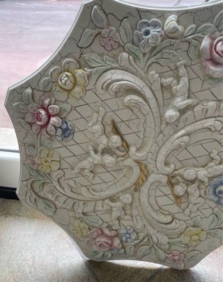 Rosone in gesso decorato