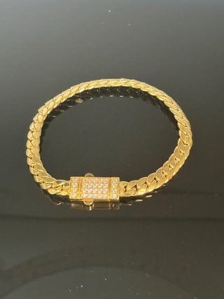 Tfl 658760106 Pulsera Cubana Oro 18k Italiana