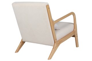 Butaca estilo natural madera y tela