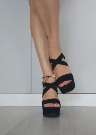 Sandalias de plataforma negras