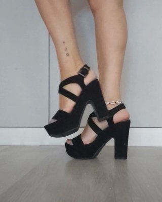 Sandalias de plataforma negras