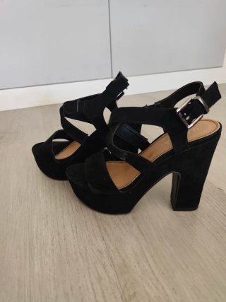 Sandalias de plataforma negras