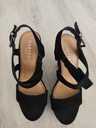 Sandalias de plataforma negras