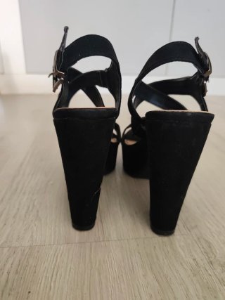 Sandalias de plataforma negras