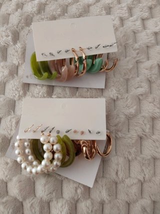 Pack 2 sets pendientes aros variados 10 pares nuev