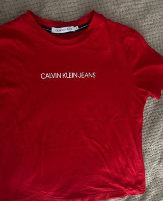 Camiseta Calvin Klein Jeans Roja Talla S