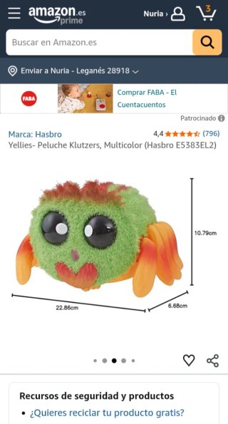 Araña Interactiva Yellies Juguete