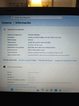 Portátil pc LENOVO - i3, 8GB RAM, 250GB SSD