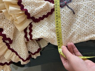 Traje Flamenca Encaje Vainilla y Buganvilla