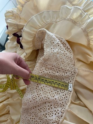 Traje Flamenca Encaje Vainilla y Buganvilla