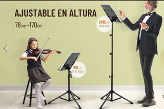 Atril Plegable Negro Metálico