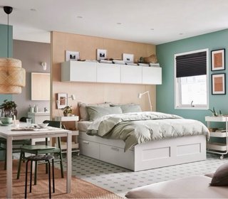 Cama Brimnes Blanca con Almacenamiento 140x200