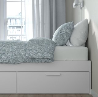 Cama Brimnes Blanca con Almacenamiento 140x200