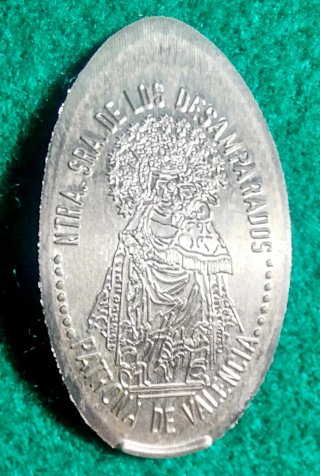 MONEDAS ELONGADAS DE VALENCIA V-043 ALUMINIO