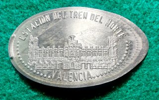 MONEDAS ELONGADAS DE VALENCIA V-043 ALUMINIO