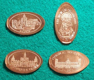 MONEDAS ELONGADAS DE VALENCIA V-043 ALUMINIO