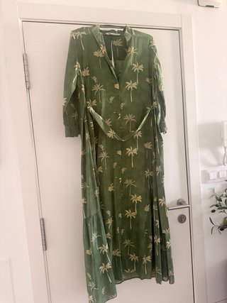 Vestido midi Zara palmeras talla única