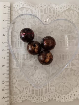 Perle maxi marroni con venature