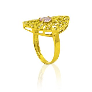 Anillo lanzadera circonitas oro 18k - ref.14719