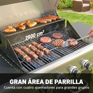 Barbacoa Gas 4 Quemadores 12,8 kW