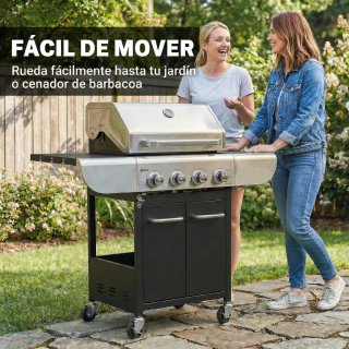 Barbacoa Gas 4 Quemadores 12,8 kW