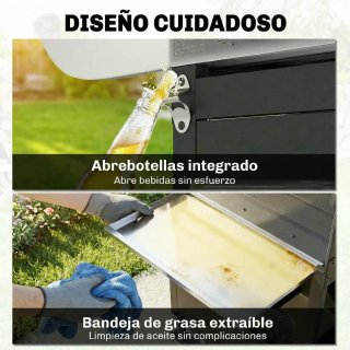Barbacoa Gas 4 Quemadores 12,8 kW