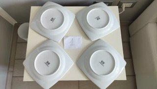 Set 4 piatti piani Luminarc