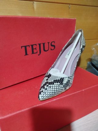 Zapatos Tejus Piel Serpiente Tacón Aguja