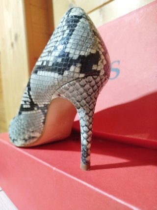 Zapatos Tejus Piel Serpiente Tacón Aguja